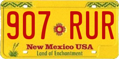 NM license plate 907RUR