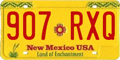 NM license plate 907RXQ