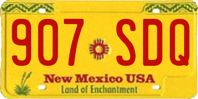 NM license plate 907SDQ