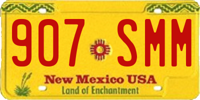 NM license plate 907SMM