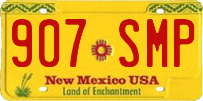NM license plate 907SMP