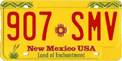 NM license plate 907SMV