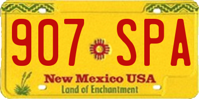 NM license plate 907SPA