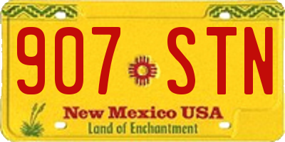 NM license plate 907STN