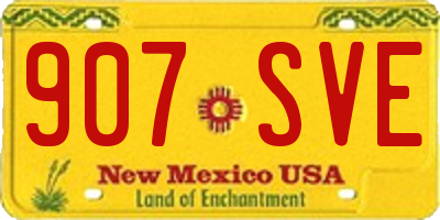 NM license plate 907SVE