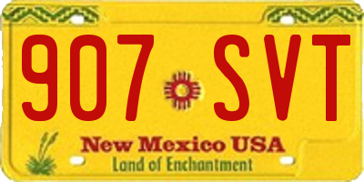 NM license plate 907SVT