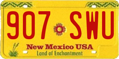 NM license plate 907SWU