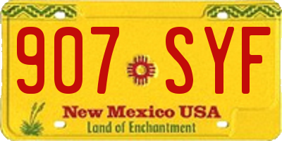 NM license plate 907SYF