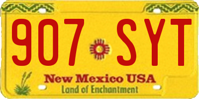 NM license plate 907SYT