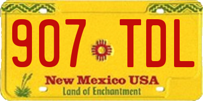 NM license plate 907TDL