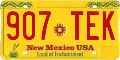 NM license plate 907TEK