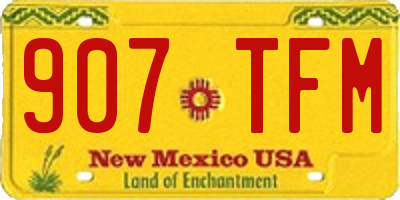 NM license plate 907TFM