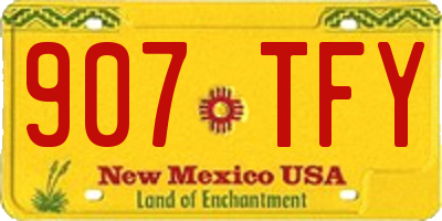 NM license plate 907TFY