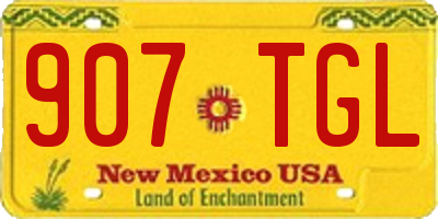 NM license plate 907TGL