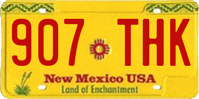 NM license plate 907THK