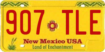 NM license plate 907TLE
