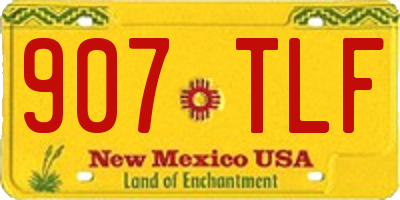 NM license plate 907TLF