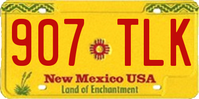 NM license plate 907TLK