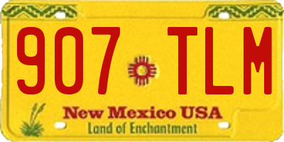 NM license plate 907TLM