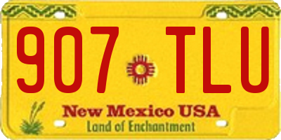 NM license plate 907TLU