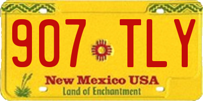 NM license plate 907TLY
