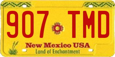 NM license plate 907TMD