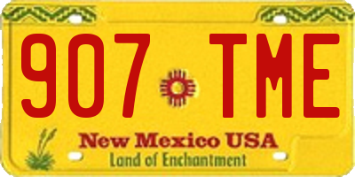 NM license plate 907TME