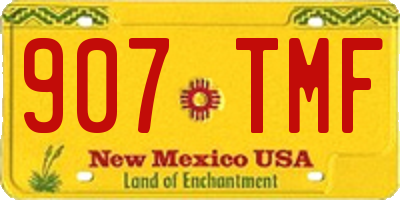 NM license plate 907TMF