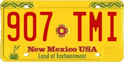 NM license plate 907TMI