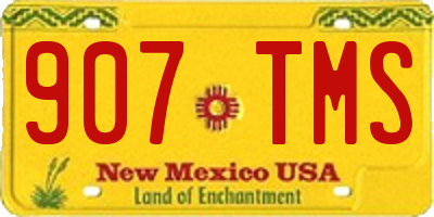 NM license plate 907TMS