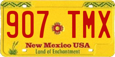 NM license plate 907TMX