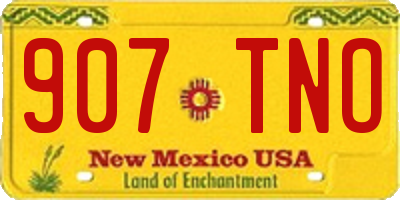 NM license plate 907TNO