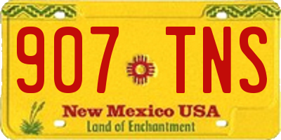 NM license plate 907TNS