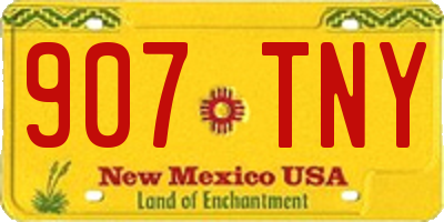 NM license plate 907TNY