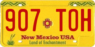 NM license plate 907TOH