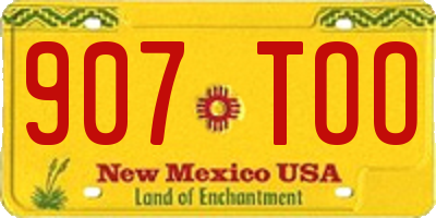 NM license plate 907TOO