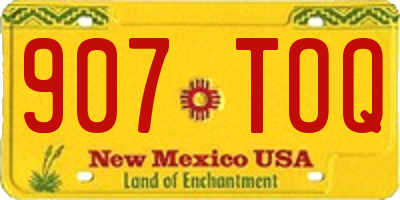 NM license plate 907TOQ