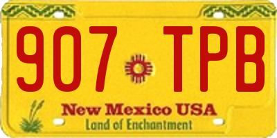 NM license plate 907TPB
