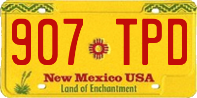 NM license plate 907TPD