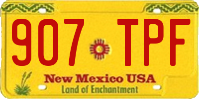NM license plate 907TPF