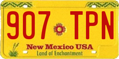 NM license plate 907TPN