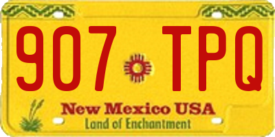 NM license plate 907TPQ