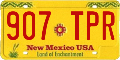 NM license plate 907TPR