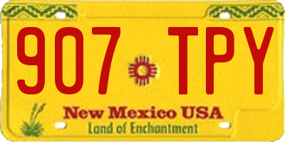 NM license plate 907TPY
