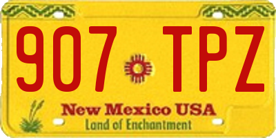 NM license plate 907TPZ