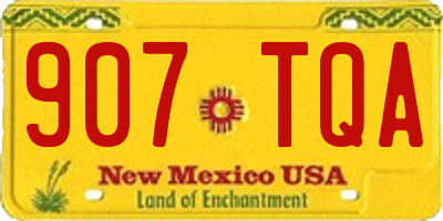NM license plate 907TQA