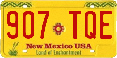 NM license plate 907TQE