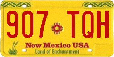 NM license plate 907TQH