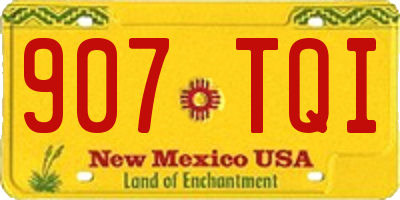 NM license plate 907TQI