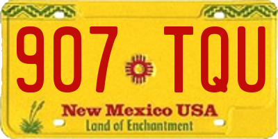 NM license plate 907TQU